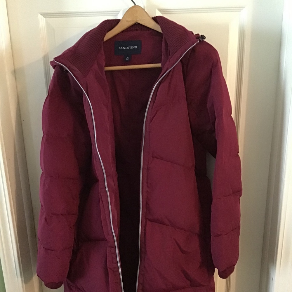 Lands End Down Filled Hooded Jacket Gem